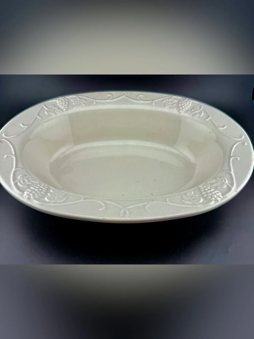 Red Cliff Ironstone vegetable serving bowl from their Grape pattern. Vintage